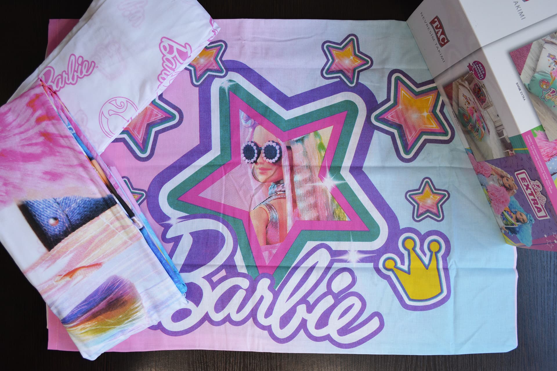 Дитяча постільна білизна - TAC Disney Barbie Extra 160×220 см на резинці - Зображення 2