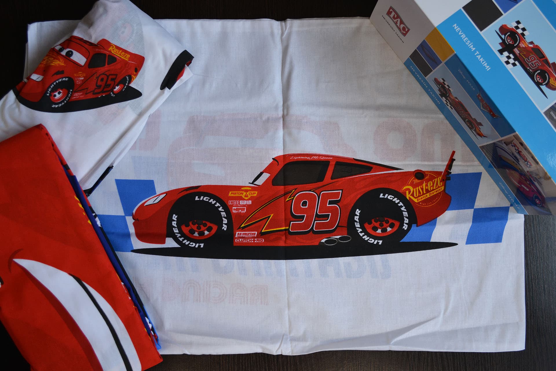 Постільна білизна дитяча ранфорс - TAC Disney Cars Race 160×220 см