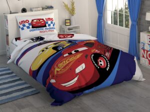 Постільна білизна дитяча ранфорс - TAC Disney Cars Race 160×220 см