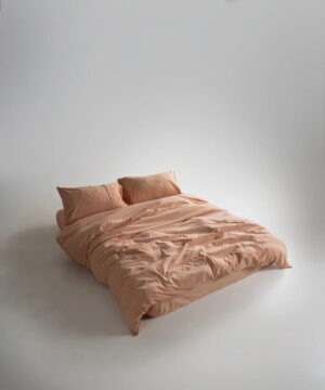 Постільна білизна Limasso Stonewashed Ranforse 200 х 220 см Toast