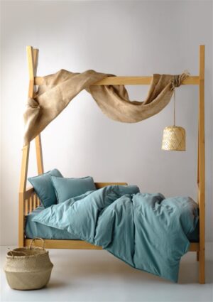 Постільна білизна дитяча в ліжечко - Limasso Stonewashed Ranforse Baby Mineral Blue