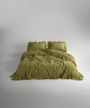 Постільна білизна Limasso Stonewashed Exclusive Ranforse 200 х 220 см Olive