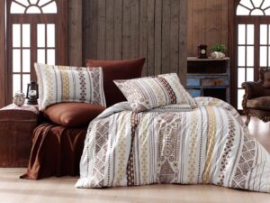 Постільна білизна ранфорс - Marla Kahve розмір 200 х 220 см