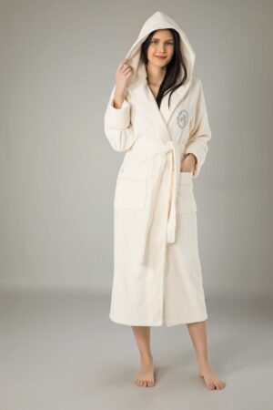 Жіночий халат довгий Nusa з капюшоном різні кольори