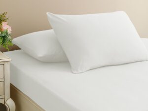 простирадло на гумці 160х200см з наволочкою ранфорс First Choice білий