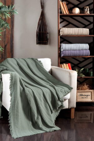 Вафельне простирадло First Choice Sole Green 220×240 см найкращий вибір для комфорту