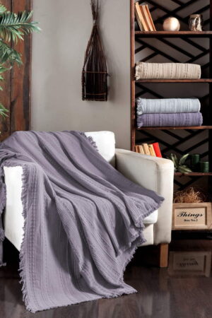 Вафельне простирадло First Choice Sole Lilac 220×240 см додайте стиль та затишок