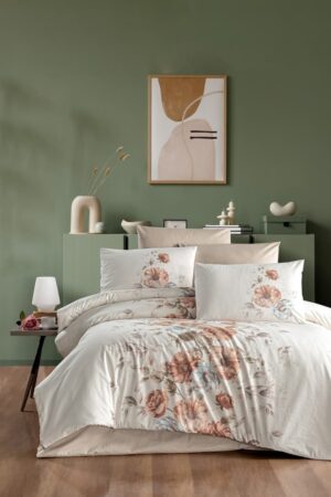 Постільна білизна з тканини ранфорс від First Choice з квітковим принтом