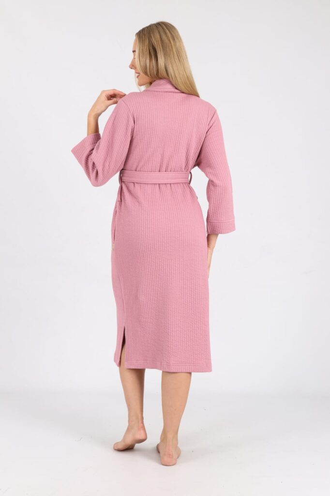 Жіночий мусліновий халат Nusa рожевий