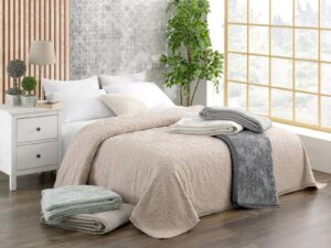 Махрове покривало Moss Zeren Bej 220×240 см