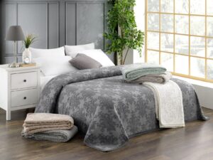 Махрове покривало Moss Zeren Dark Grey 220×240 см