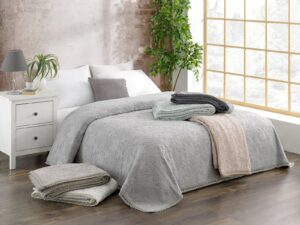 Покривало махрове Moss Zeren Light Grey 220×240 см — 100% бавовна