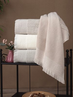 Турецькі махрові рушники Pupilla Rapsodi 100% бавовна 580 г/м² — набір 4 шт різних кольорів