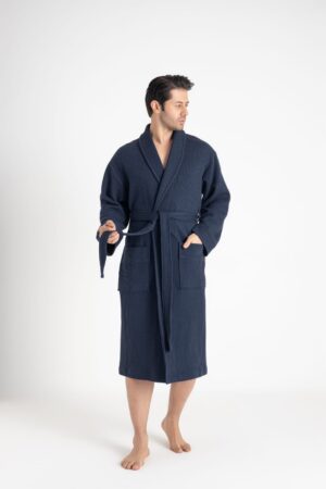 Чоловічий халат-кімоно Nusa з мусліну: 50% бамбук, 50% бавовна (Туреччина)