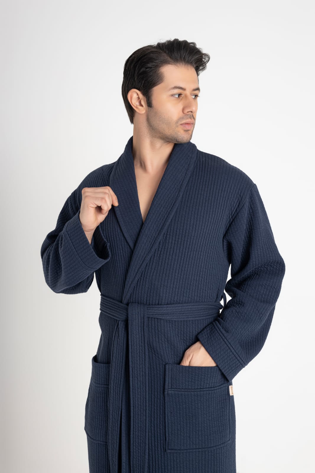 Чоловічий халат-кімоно Nusa з мусліну: 50% бамбук, 50% бавовна (Туреччина)